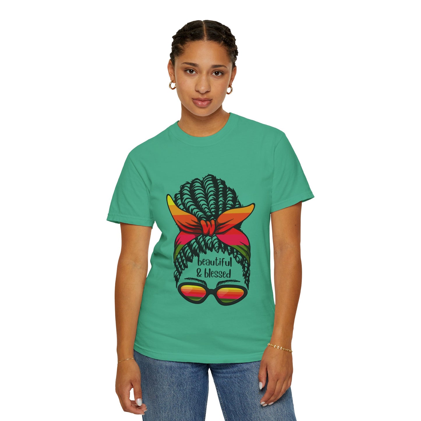 Beautiful & Blessed T-Shirt | Unisex Garment-Dyed Tee | Perfect for Celebrations, Festivals, Everyday Wear, Gifts, Casual Style