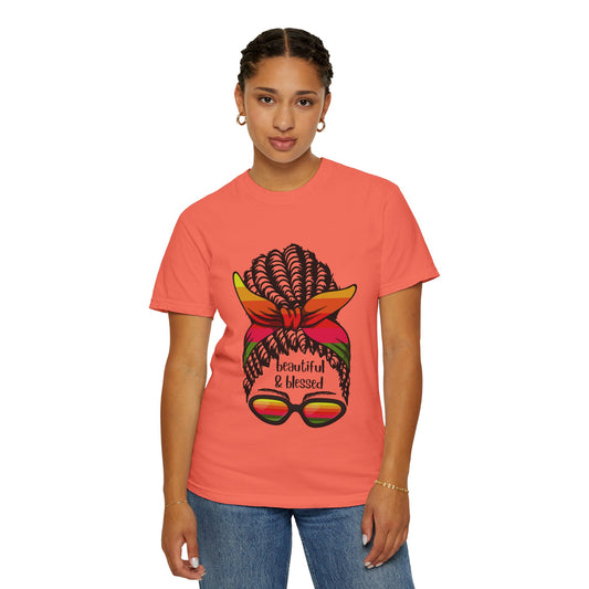 Beautiful & Blessed T-Shirt | Unisex Garment-Dyed Tee | Perfect for Celebrations, Festivals, Everyday Wear, Gifts, Casual Style