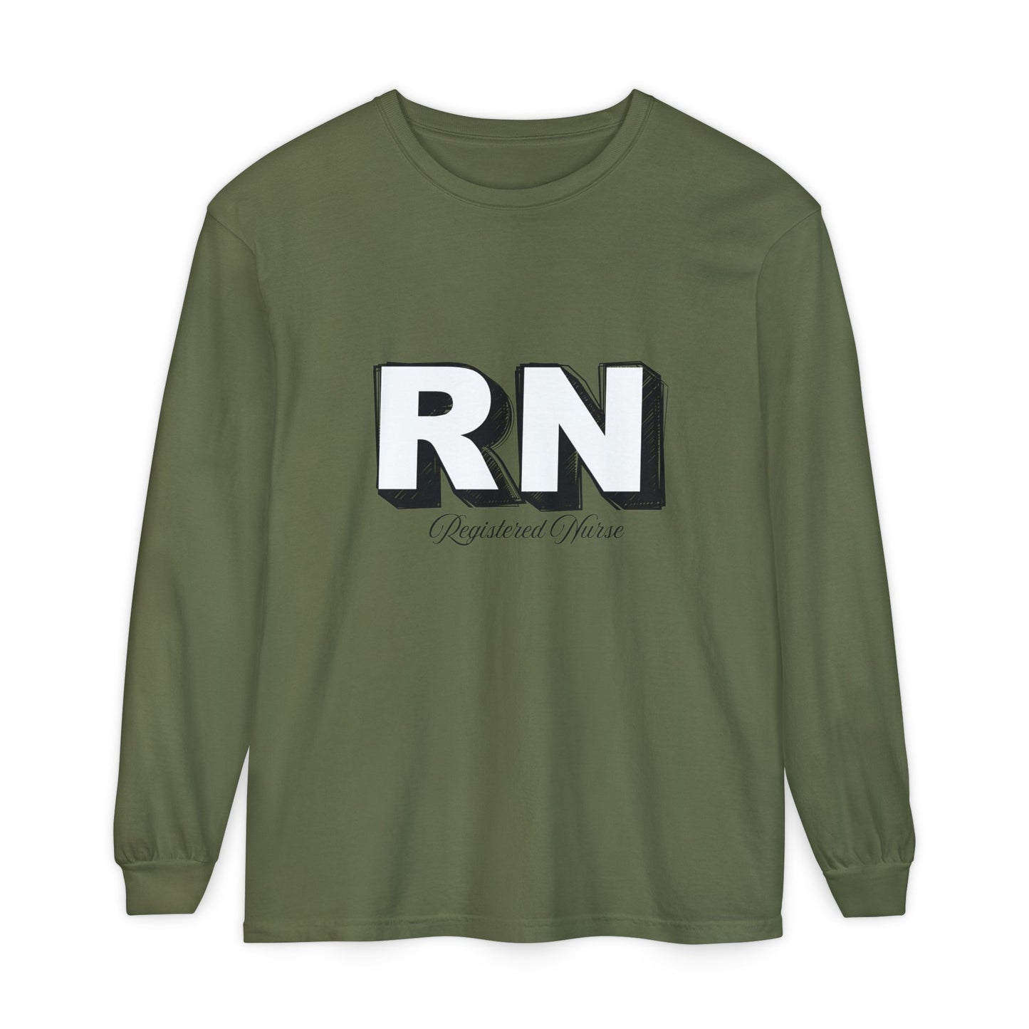 Registered Nurse Long Sleeve T-Shirt, Nursing Gift, Healthcare Apparel, Medical Uniform, Caregiver Tees
