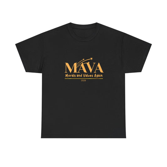 Morals and Values Again (MAVA) Unisex Tee, Graphic T-Shirt, Ethical Values Shirt, Philosophical Tee, Abstract Design Shirt, Unisex Heavy